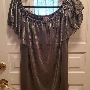 Michael Kors dressy black/silver 2X top